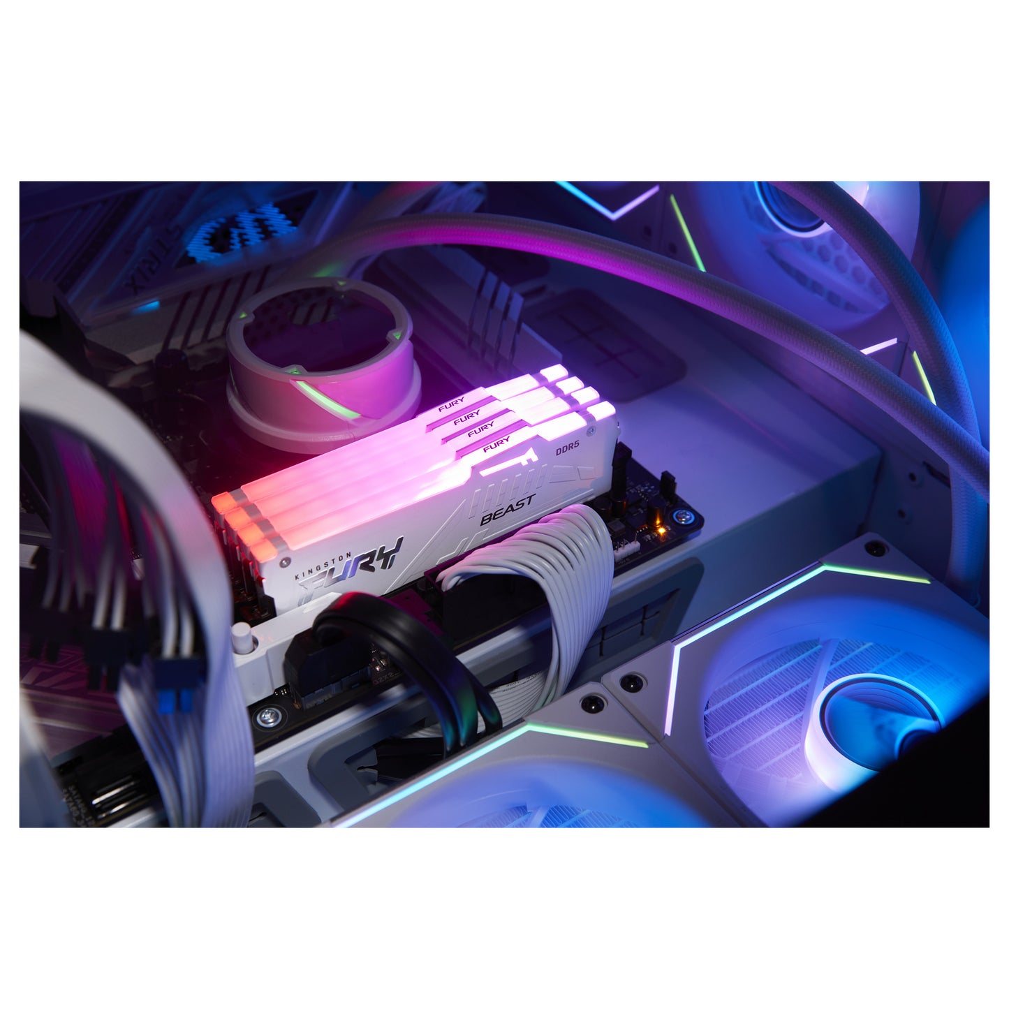 KINGSTON FURY Beast 32GB DIMM 6000MT/s DDR5 CL36 White RGB EXPO