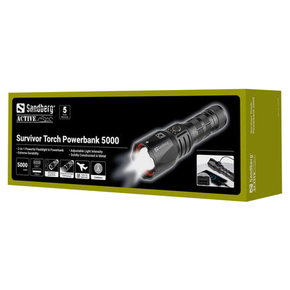 Sandberg 420-89 Survivor Torch Powerbank 5000mAh USB-C/USB-A
