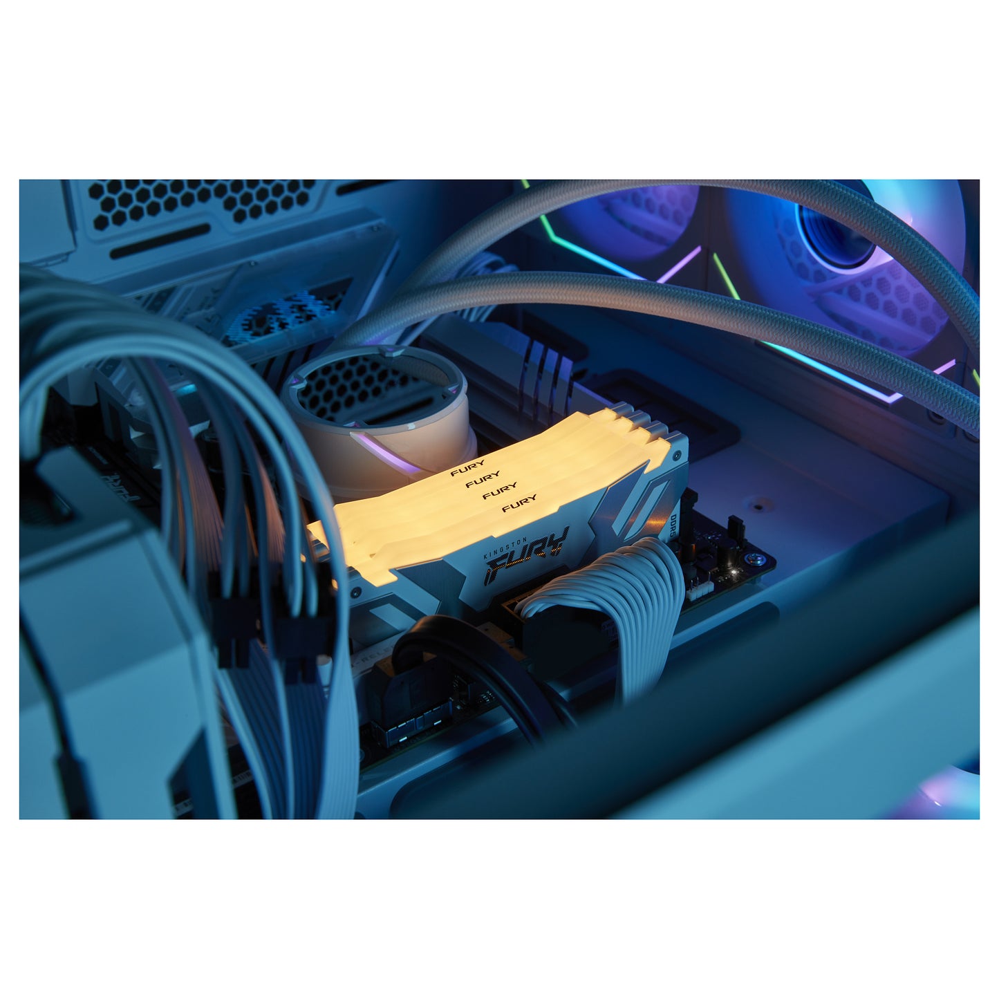 KINGSTON 32GB 6400MT/s DDR5 CL32 DIMM FURY Renegade RGB White XMP