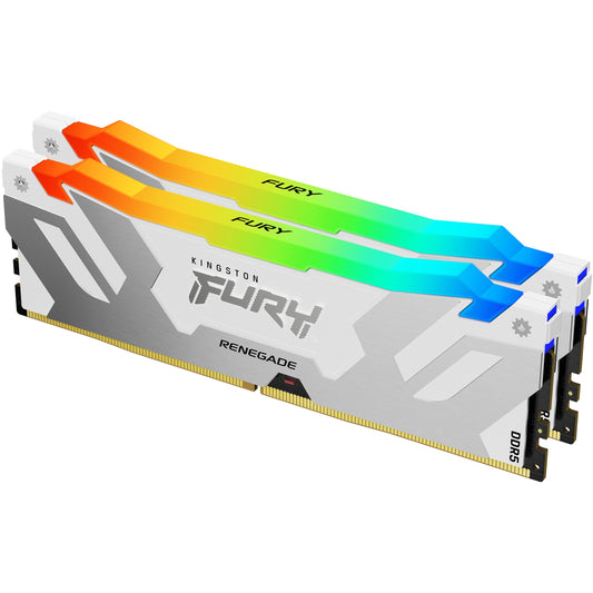 KINGSTON 64GB 6400MT/s DDR5 CL32 DIMM Kit of 2 FURY Renegade RGB White XMP