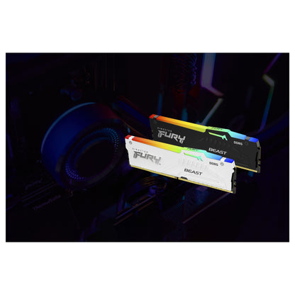 KINGSTON 32GB 6000MT/s DDR5 CL36 DIMM Kit of 2 FURY Beast White RGB EXPO