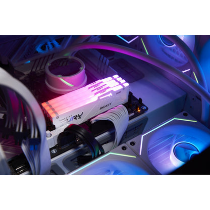 KINGSTON 32GB 6000MT/s DDR5 CL36 DIMM Kit of 2 FURY Beast White RGB EXPO