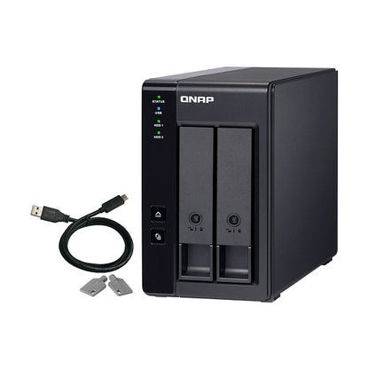 QNAP TR-002 2 Bay USB Type-C Direct Attached Storage with Hardware RAID