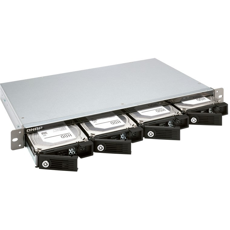 QNAP 4-bay 1U 12 short-depth rackmount 3.5in SATA HDD USB 3.0 type-C hardware RAID external enclosure