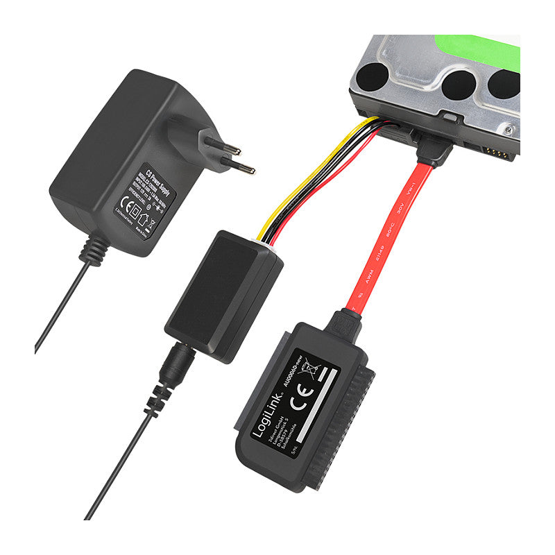 LogiLink USB 2.0 > 2,5" + 3,5" IDE + SATA Adapter Schwarz
