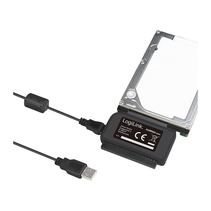 LogiLink USB 2.0 > 2,5" + 3,5" IDE + SATA Adapter Schwarz