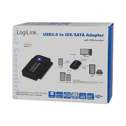 LogiLink USB 2.0 > 2,5" + 3,5" IDE + SATA Adapter Schwarz