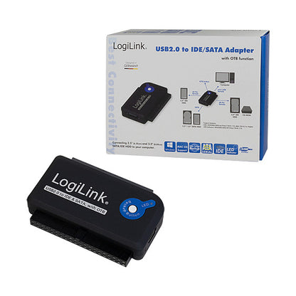 LogiLink USB 2.0 > 2,5" + 3,5" IDE + SATA Adapter Schwarz