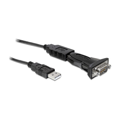 DeLock USB 2.0 > Seriell (ST-ST) 0,8m Adapterkabel Schwarz
