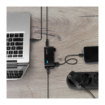 LogiLink UA0085 USB 2.0 HUB 4-Port 4xUSB 2.0 mit Netzteil