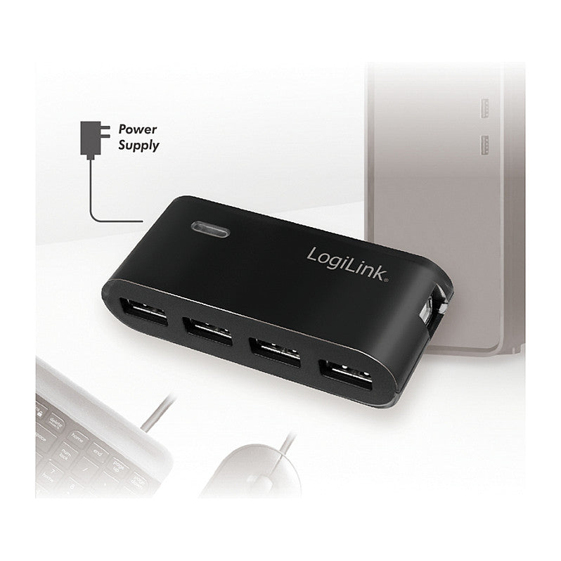 LogiLink UA0085 USB 2.0 HUB 4-Port 4xUSB 2.0 mit Netzteil