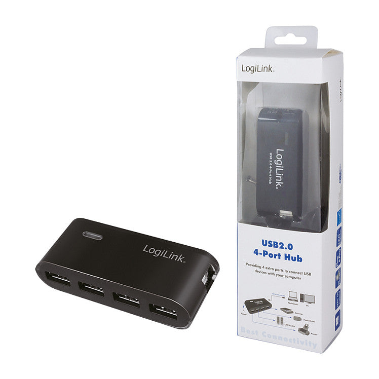 LogiLink UA0085 USB 2.0 HUB 4-Port 4xUSB 2.0 mit Netzteil