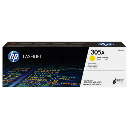 HP CE412A #305A yellow Verpackung beschädigt