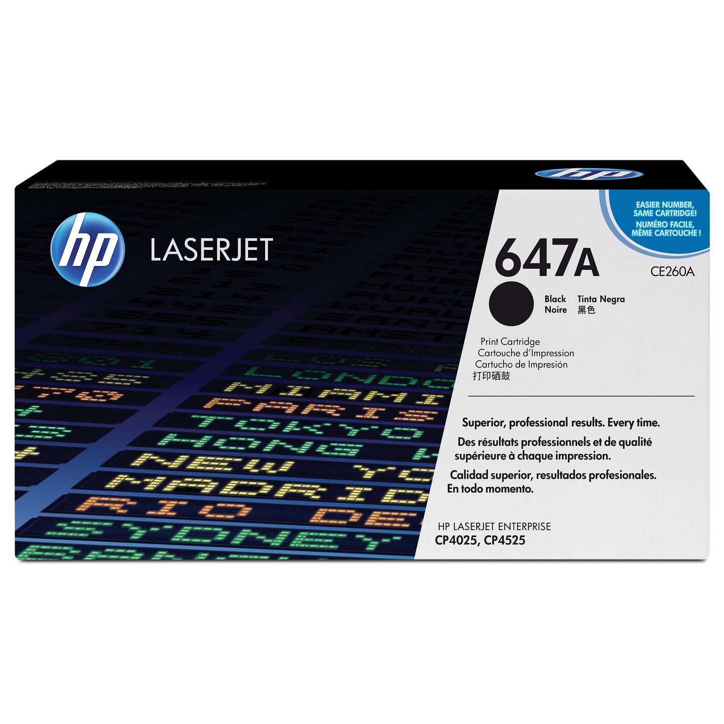HP 647A original Color LaserJet Toner cartridge CE260A black standard capacity 8.500 pages 1-pack