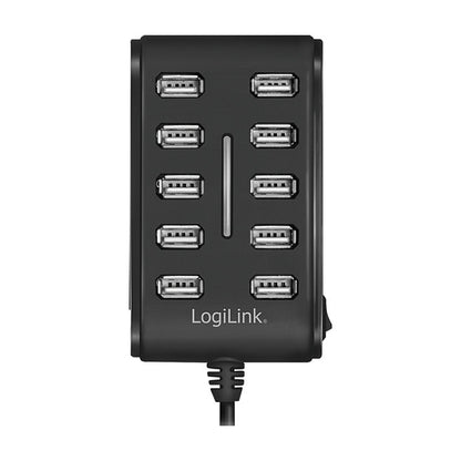 HUB 10x LogiLink 3.5A power