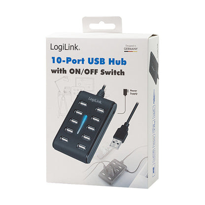 HUB 10x LogiLink 3.5A power