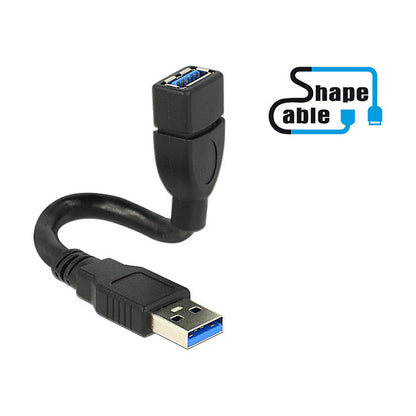 DeLock Kabel USB 3.0-A St > BU ShapeCab