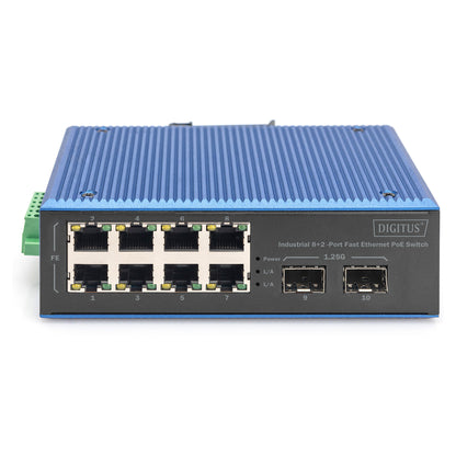Digitus 8+2P Industrial Fast Ethernet PoE Switch