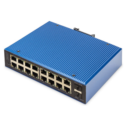 Digitus 16+2P Industrial Gigabit Ethernet PoE Switch L2 managed