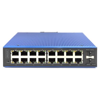 Digitus 16+2P Industrial Gigabit Ethernet PoE Switch L2 managed