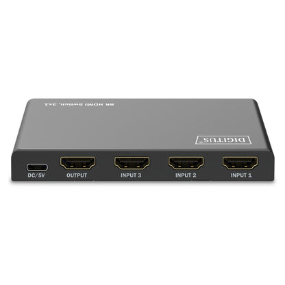 DIGITUS HDMI Switch, 3x1 8K/60Hz HDR, HDCP 2.3