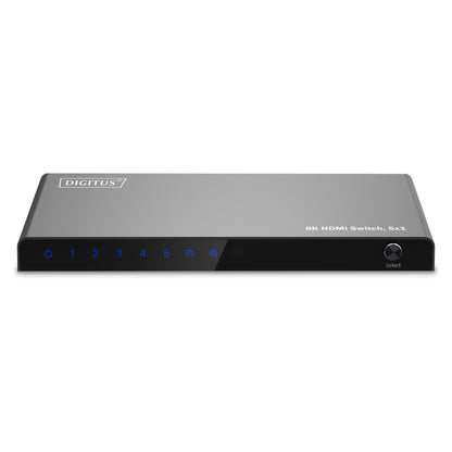DIGITUS HDMI Switch, 5x1 8K/60Hz HDR, HDCP 2.3