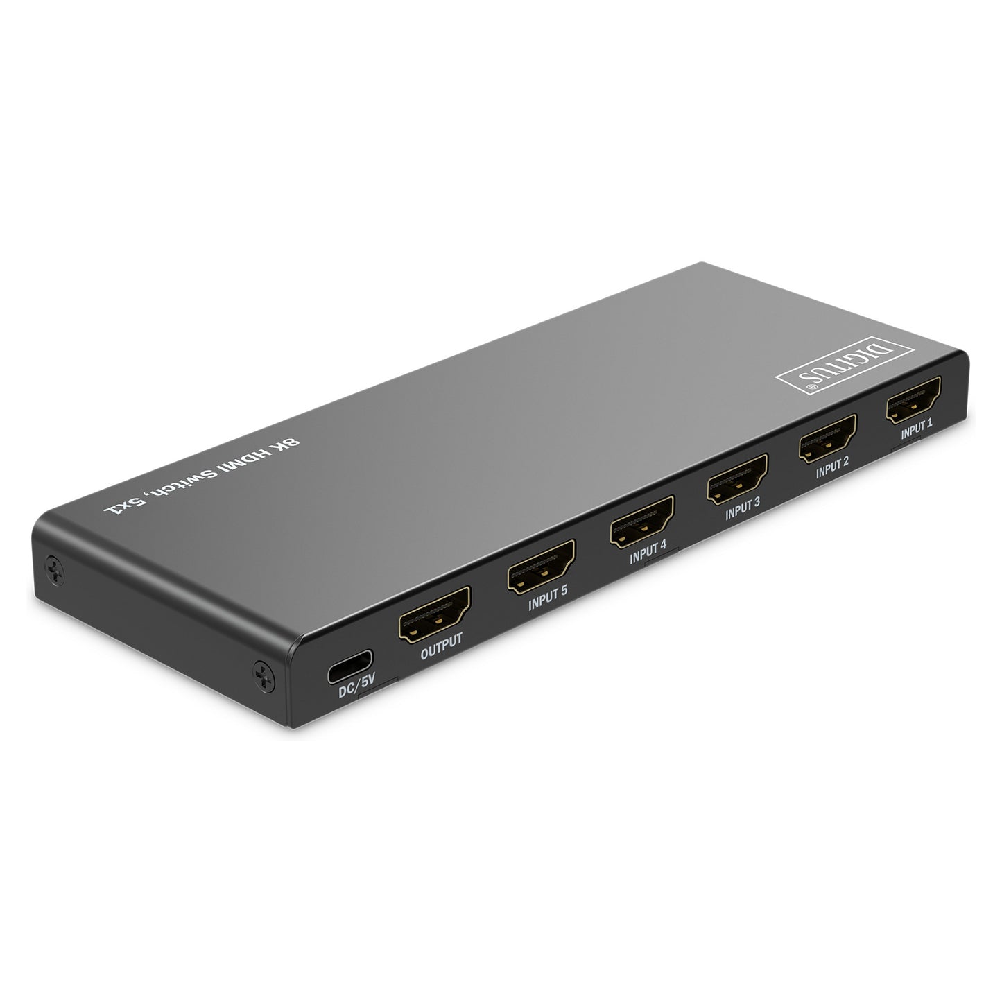 DIGITUS HDMI Switch, 5x1 8K/60Hz HDR, HDCP 2.3