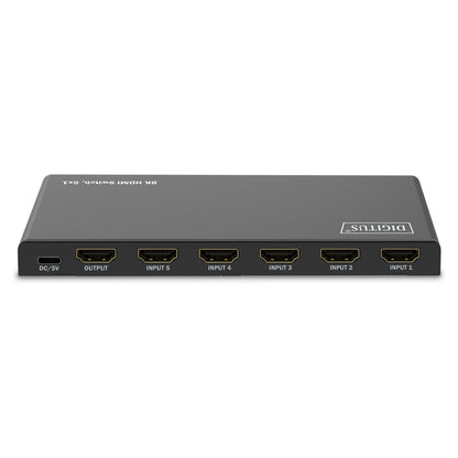 DIGITUS HDMI Switch, 5x1 8K/60Hz HDR, HDCP 2.3