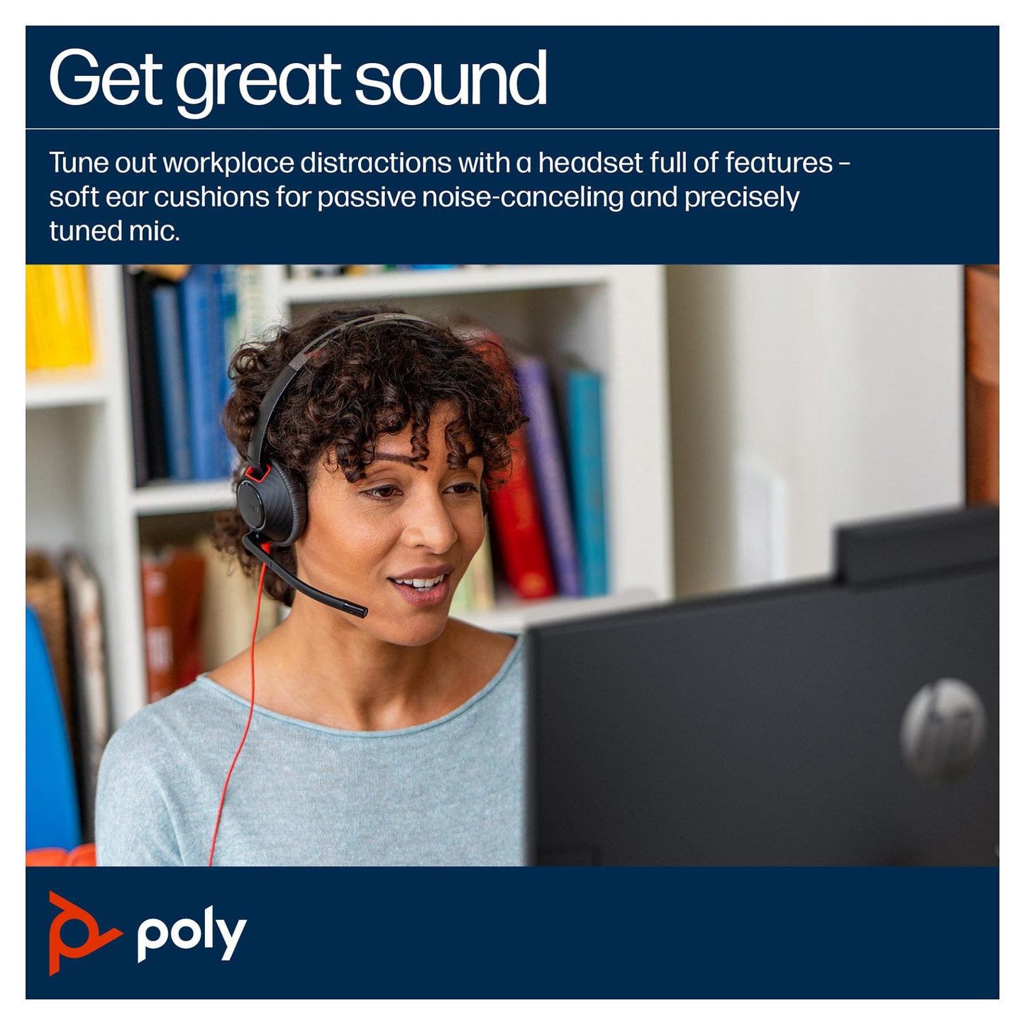 HP Poly Blackwire 5220 Stereo USB-C Headset +3.5mm Plug +USB-C/A Adapter (207586-201/207576-201)