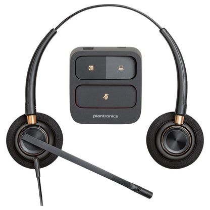 HP Poly EncorePro 520 Binaural Headset +Quick Disconnect (89434-02)