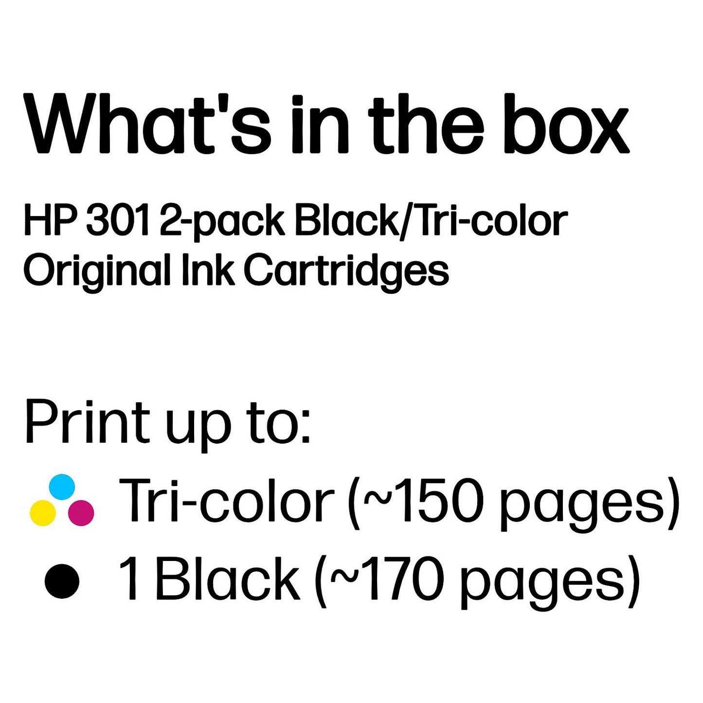 HP Tinte 301 N9J72AE Combo 2er Pack Schwarz & Color (Cyan/Magenta/Gelb)
