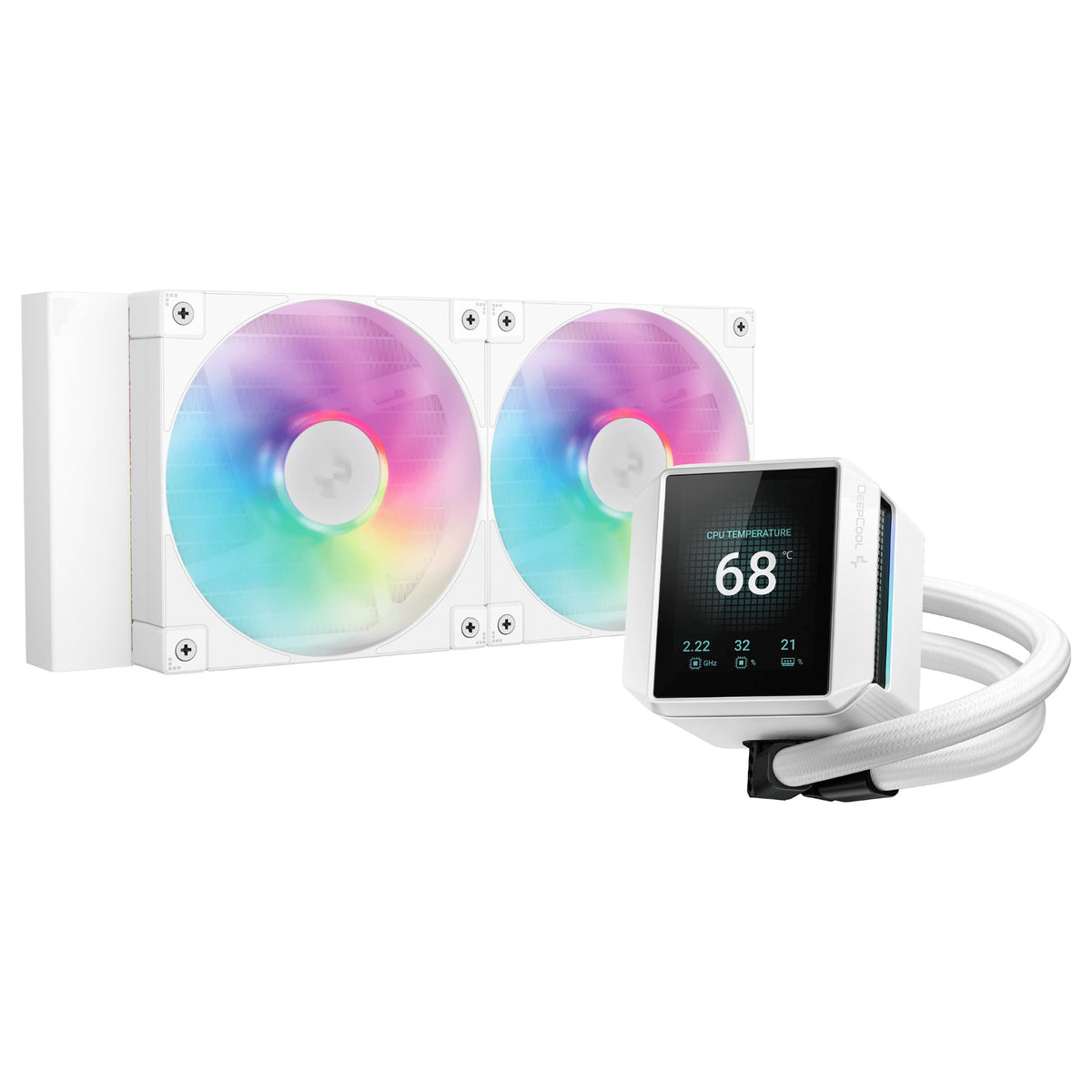 K Cooler Wasserkühlung DeepCool MYSTIQUE 240 White ARGB