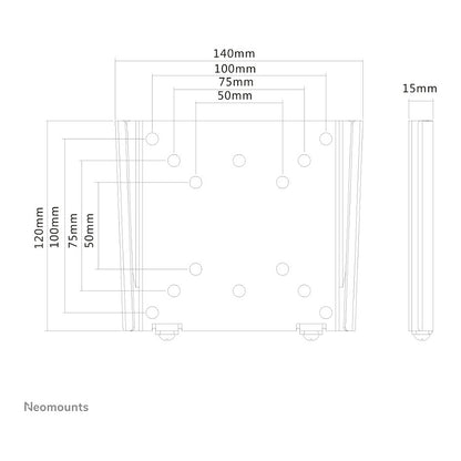 Wandhalterung für Flachbildschirme bis 30" (76 cm) 30KG FPMA-W25BLACK Neomounts