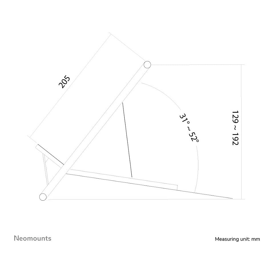 Neomounts Tischständer für Notebook und Tablets 5KG NSLS100
