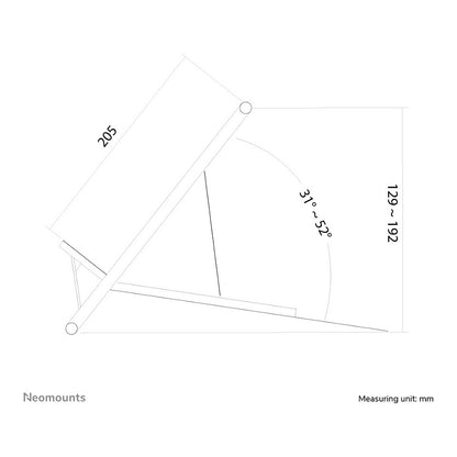 Neomounts Tischständer für Notebook und Tablets 5KG NSLS100
