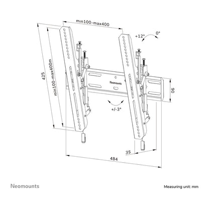 Wandhalterung. neigbar. für 32-65" Bildschirme 60KG WL35S-850BL14 Neomounts