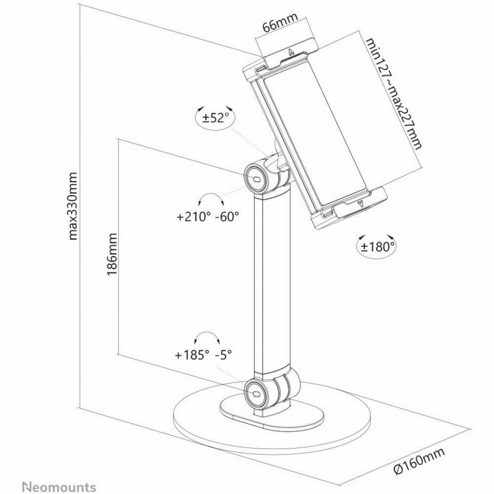 Neomounts DS15-540WH1 Universal Tablet-Ständer für 4.7-12.9" 1KG