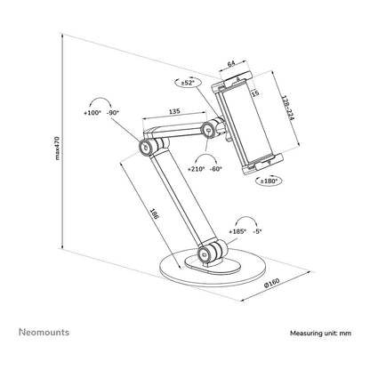 Universal Tablet-Ständer für 4.7-12.9" - Tablets 1KG DS15-550WH1 Neomounts
