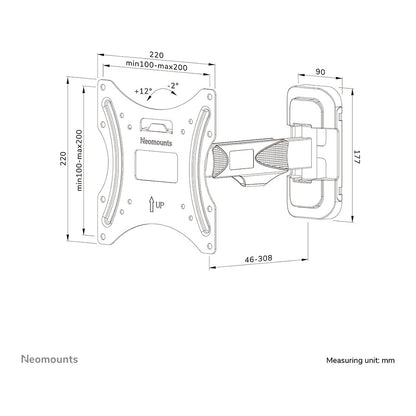 Wandhalterung. voll beweglich. für 32-55" Bildschirme 35KG WL40-540BL12 Neomounts