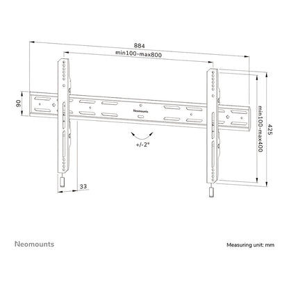 Neomounts WL30S-850BL18 feste Wandhalterung für 43-98" Bildschirme - Schwarz