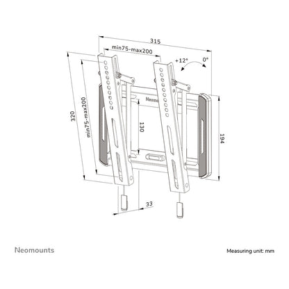 Wandhalterung. neigbar. für 24-55" Bildschirme 45KG WL35-550BL12 Neomounts