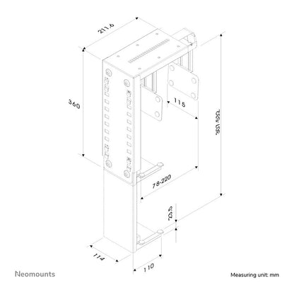 Neomounts Universeller PC-Halter 30KG CPU-D100BLACK
