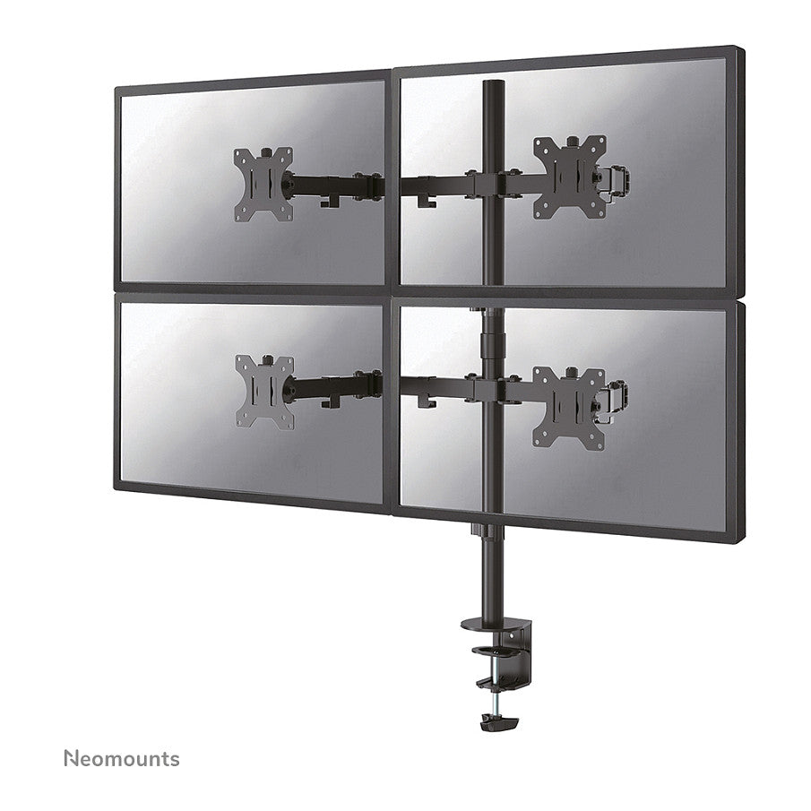 Neomounts FPMA-D550D4BLACK bewegliche Tischhalterung für 4 Bildschirme 13"-32" - Schwarz