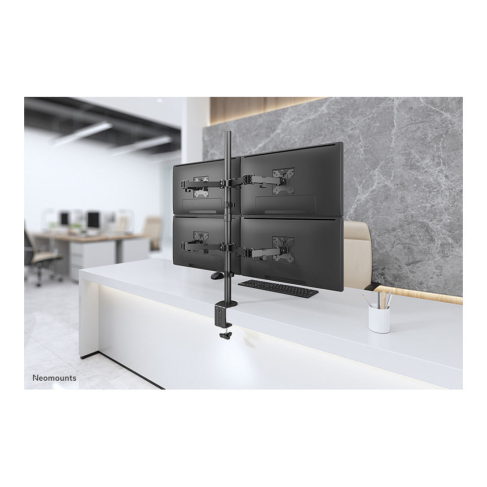 Neomounts FPMA-D550D4BLACK bewegliche Tischhalterung für 4 Bildschirme 13"-32" - Schwarz