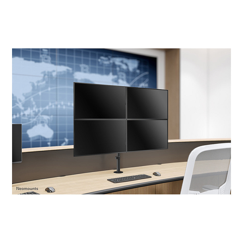 Neomounts FPMA-D550D4BLACK bewegliche Tischhalterung für 4 Bildschirme 13"-32" - Schwarz