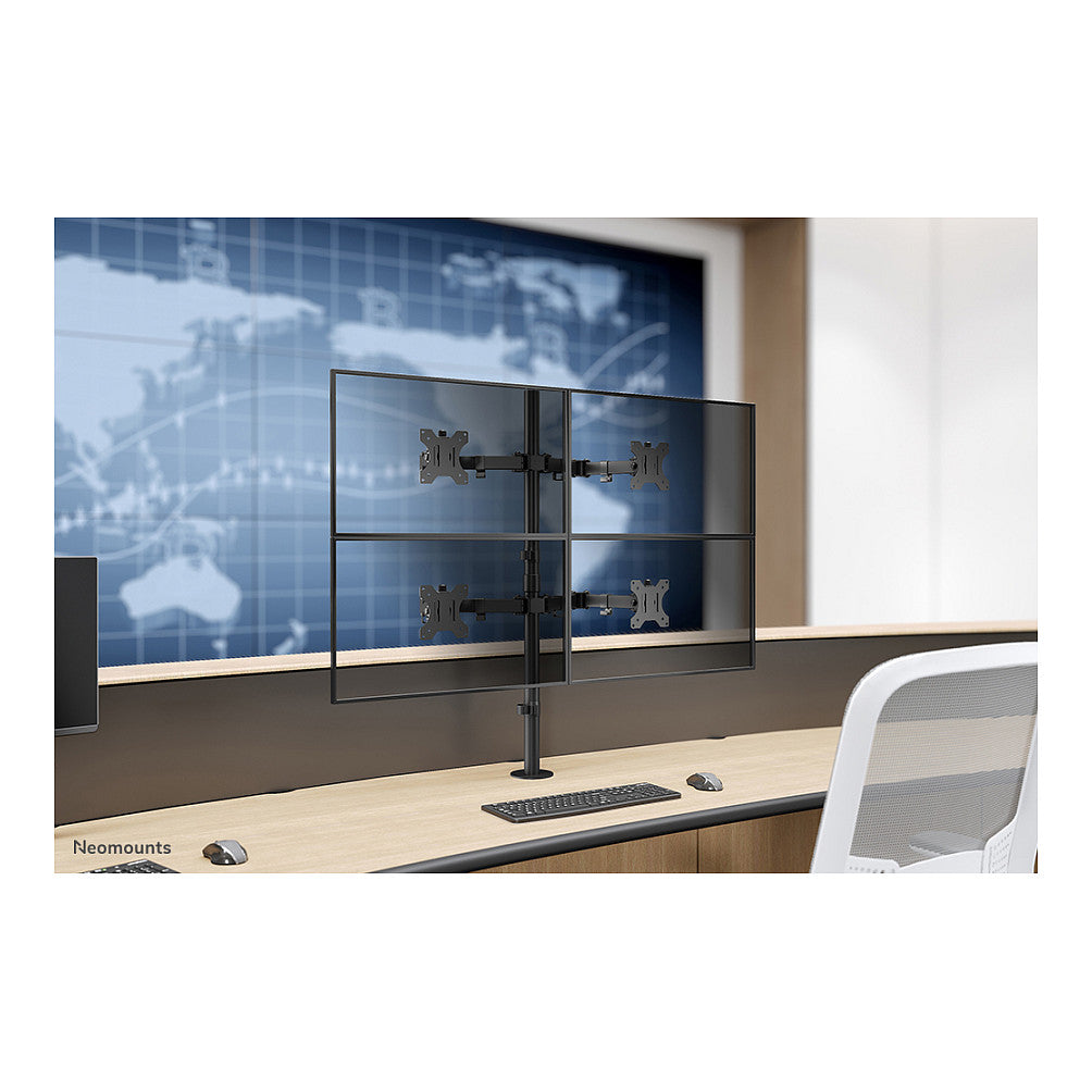 Neomounts FPMA-D550D4BLACK bewegliche Tischhalterung für 4 Bildschirme 13"-32" - Schwarz
