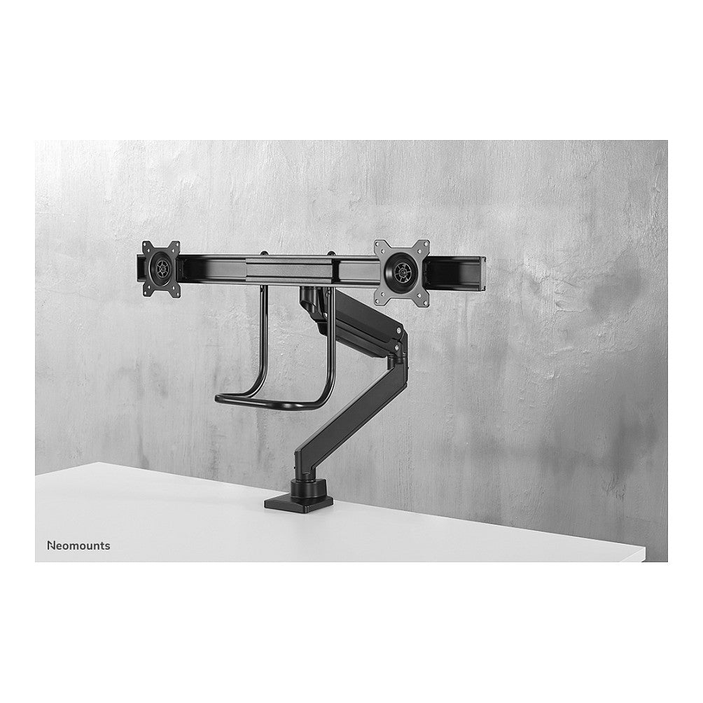 Neomounts Tischhalterung mit Tischhalterungsgriff für zwei Flachbildschirme bis 32" (81 cm) 8KG NM-D775DXBLACK Neomounts