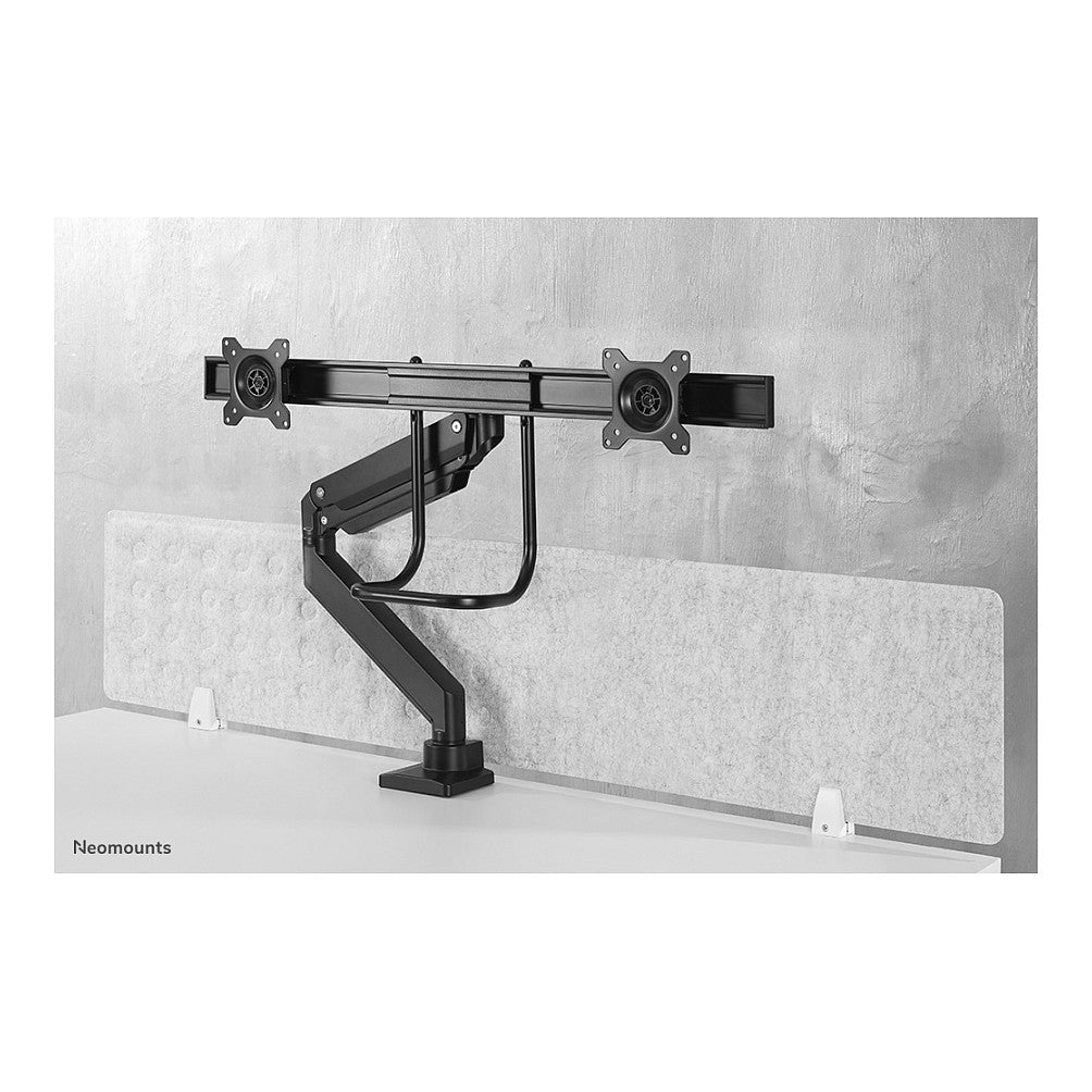 Neomounts Tischhalterung mit Tischhalterungsgriff für zwei Flachbildschirme bis 32" (81 cm) 8KG NM-D775DXBLACK Neomounts