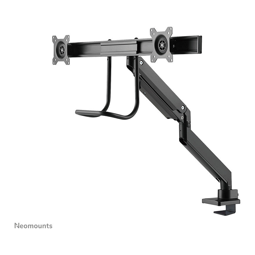 Neomounts Tischhalterung mit Tischhalterungsgriff für zwei Flachbildschirme bis 32" (81 cm) 8KG NM-D775DXBLACK Neomounts