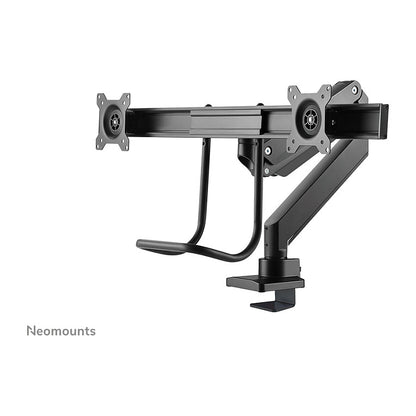 Neomounts Tischhalterung mit Tischhalterungsgriff für zwei Flachbildschirme bis 32" (81 cm) 8KG NM-D775DXBLACK Neomounts